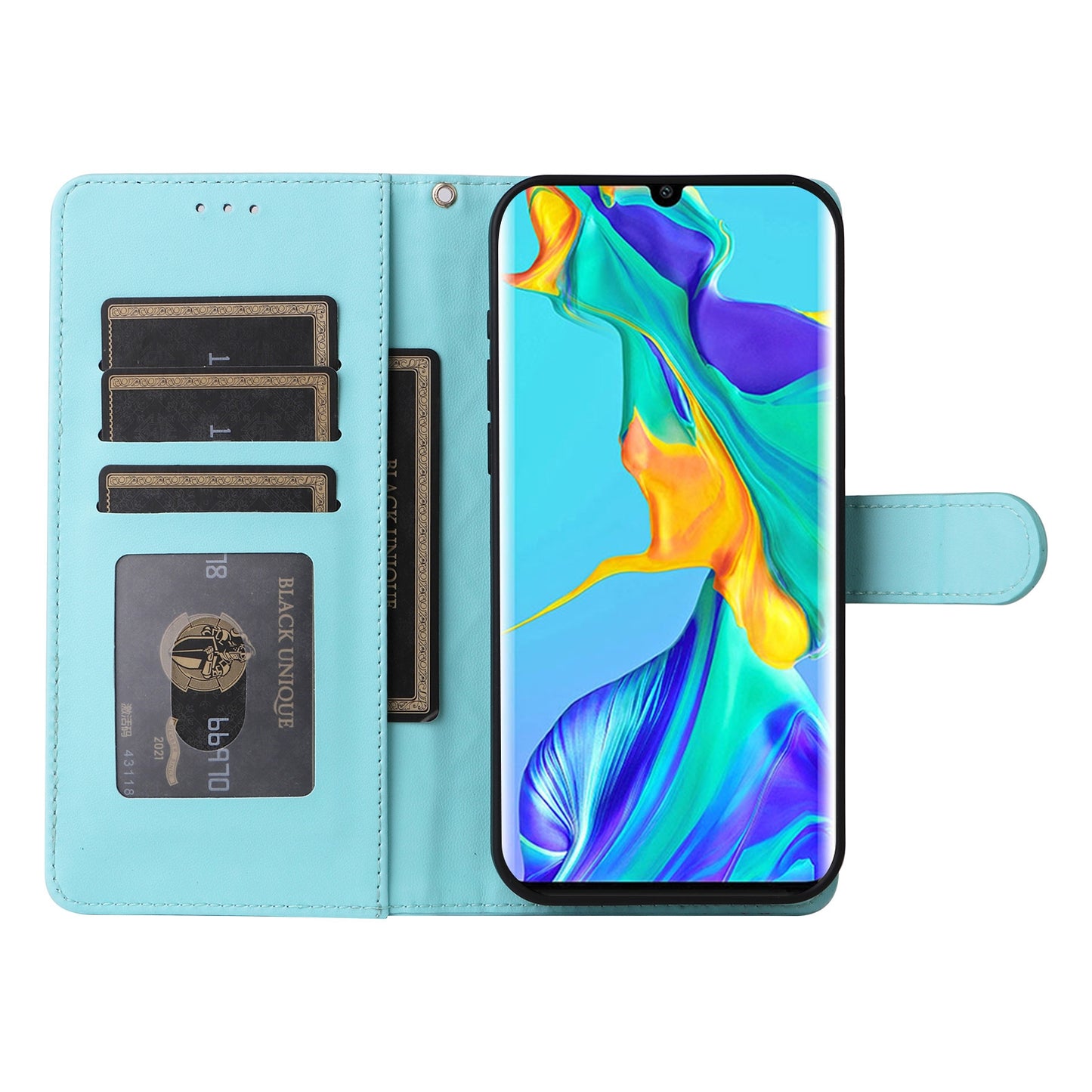 Huawei P30 Pro Diamond Lattice Leather Flip Phone Case - Durable and Convenient Holder with Precision Cutouts