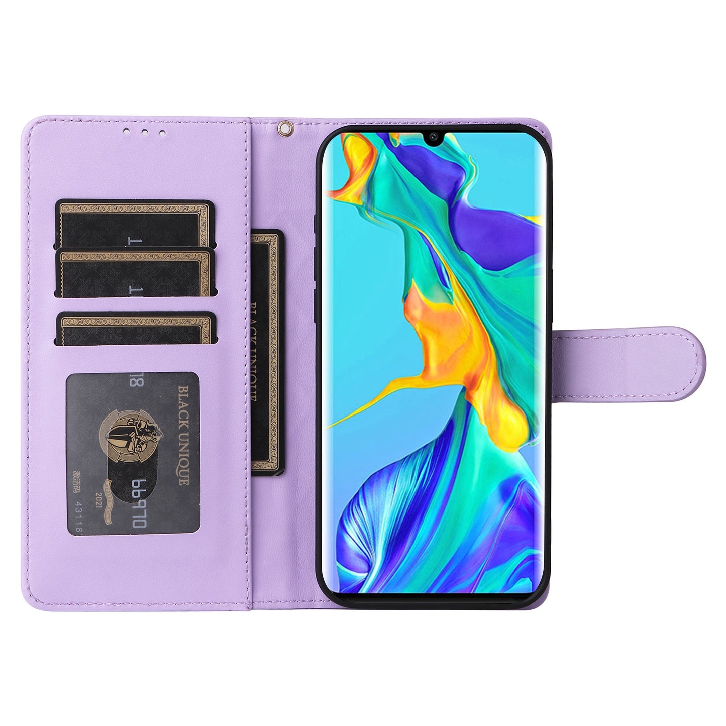 Huawei P30 Pro Diamond Lattice Leather Flip Phone Case - Durable and Convenient Holder with Precision Cutouts