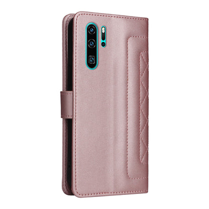 Huawei P30 Pro Diamond Lattice Leather Flip Phone Case - Durable and Convenient Holder with Precision Cutouts