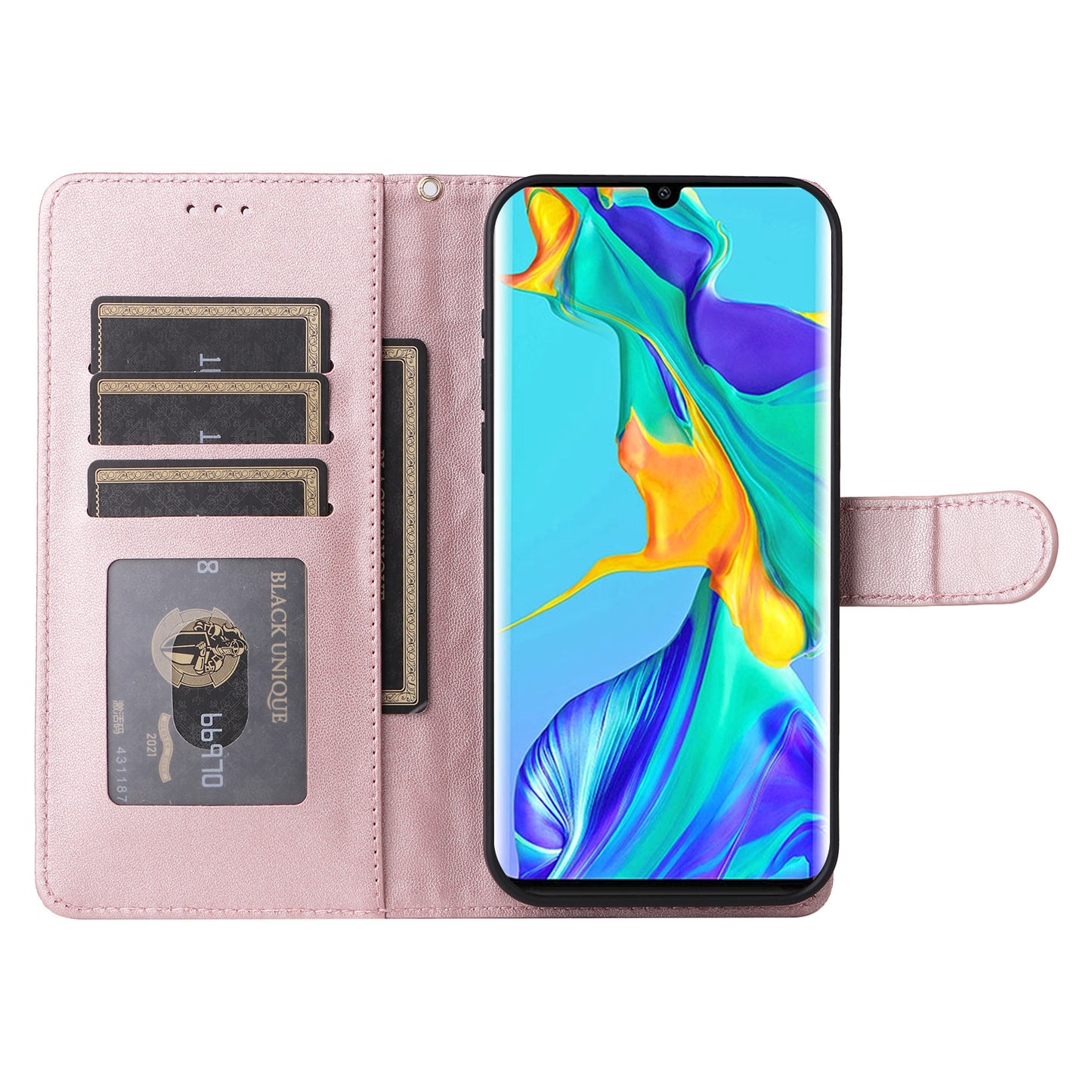 Huawei P30 Pro Diamond Lattice Leather Flip Phone Case - Durable and Convenient Holder with Precision Cutouts