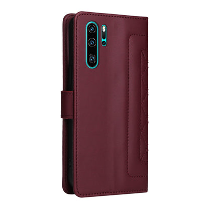 Huawei P30 Pro Diamond Lattice Leather Flip Phone Case - Durable and Convenient Holder with Precision Cutouts