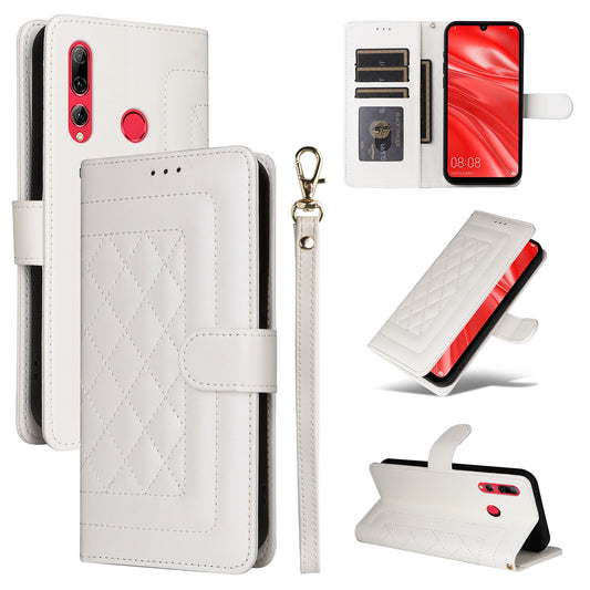 Huawei Enjoy 9s Diamond Lattice Leather Flip Phone Case - Durable and Convenient Holder with Precision Cutouts