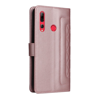 Huawei Enjoy 9s Diamond Lattice Leather Flip Phone Case - Durable and Convenient Holder with Precision Cutouts