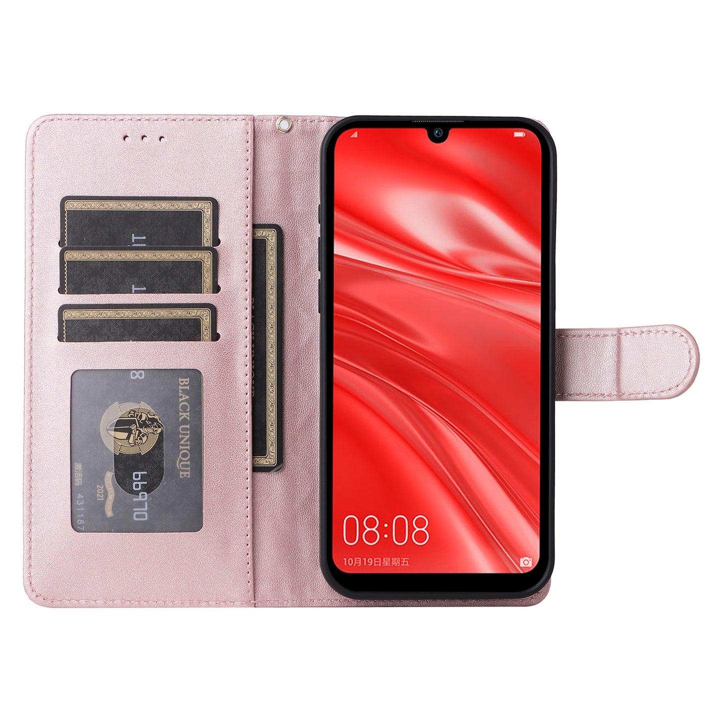 Huawei Enjoy 9s Diamond Lattice Leather Flip Phone Case - Durable and Convenient Holder with Precision Cutouts