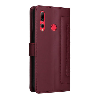 Huawei Enjoy 9s Diamond Lattice Leather Flip Phone Case - Durable and Convenient Holder with Precision Cutouts