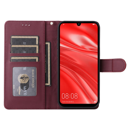 Huawei Enjoy 9s Diamond Lattice Leather Flip Phone Case - Durable and Convenient Holder with Precision Cutouts