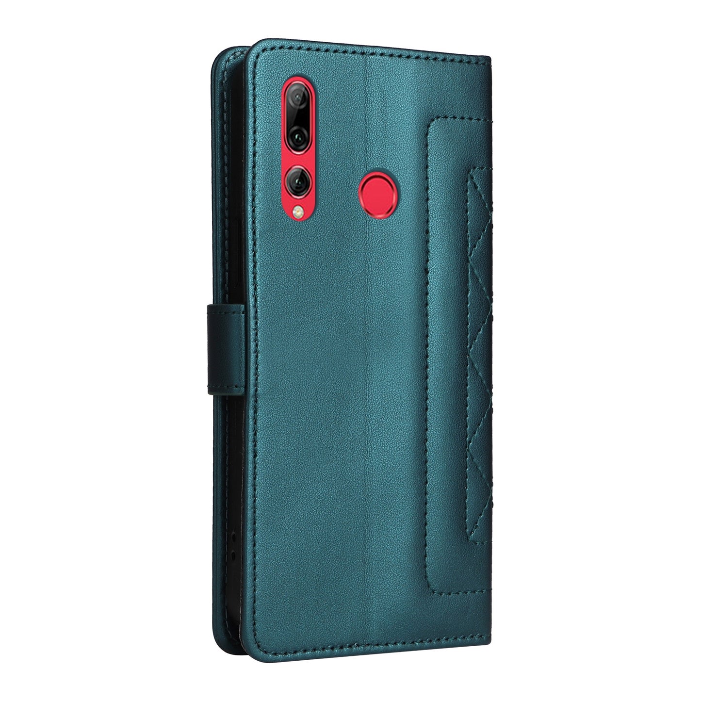 Huawei Enjoy 9s Diamond Lattice Leather Flip Phone Case - Durable and Convenient Holder with Precision Cutouts