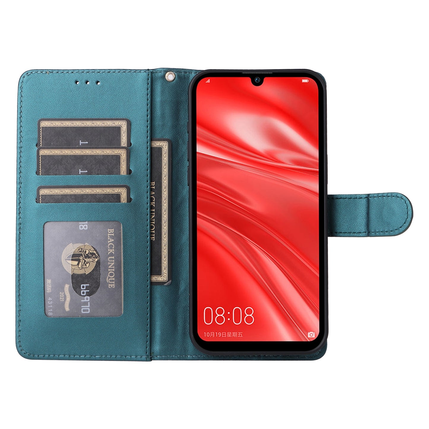 Huawei Enjoy 9s Diamond Lattice Leather Flip Phone Case - Durable and Convenient Holder with Precision Cutouts