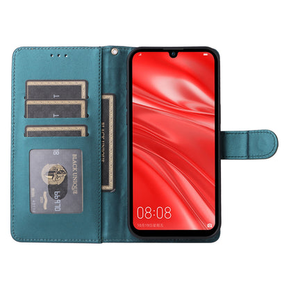 Huawei Enjoy 9s Diamond Lattice Leather Flip Phone Case - Durable and Convenient Holder with Precision Cutouts