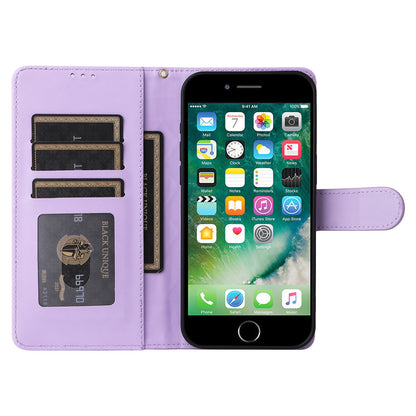 iPhone SE 2022 / SE 2020 Diamond Lattice Leather Flip Phone Case - Durable and Convenient Holder with Precision Cutouts