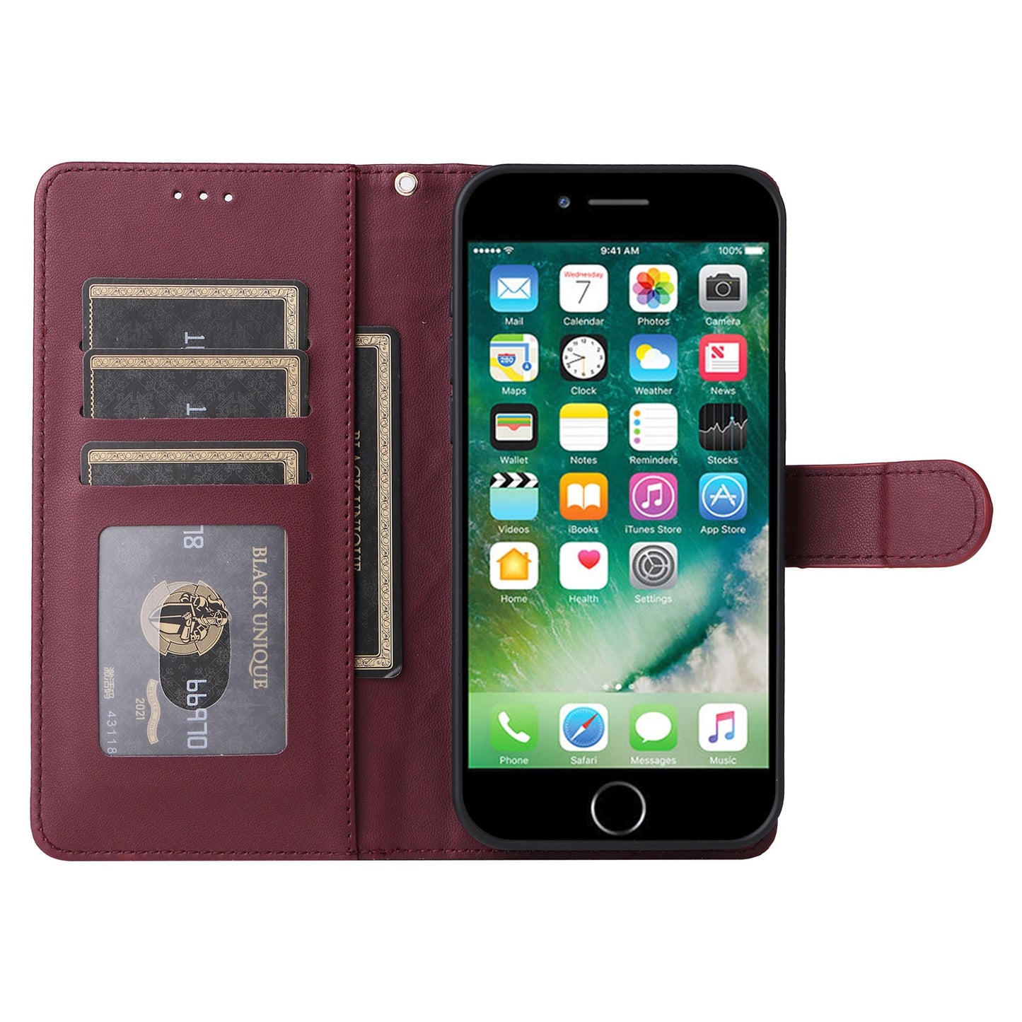 iPhone SE 2022 / SE 2020 Diamond Lattice Leather Flip Phone Case - Durable and Convenient Holder with Precision Cutouts