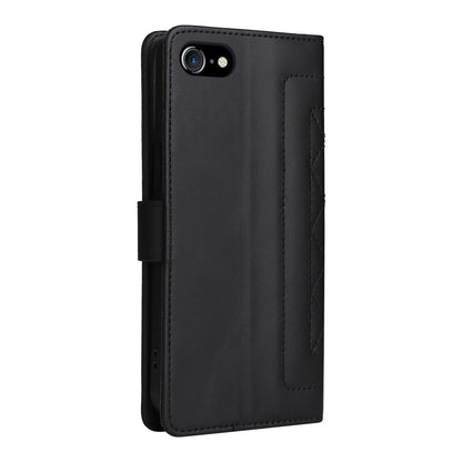 iPhone SE 2022 / SE 2020 Diamond Lattice Leather Flip Phone Case - Durable and Convenient Holder with Precision Cutouts