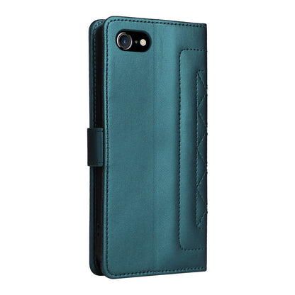 iPhone SE 2022 / SE 2020 Diamond Lattice Leather Flip Phone Case - Durable and Convenient Holder with Precision Cutouts
