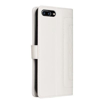 iPhone 8 Plus / 7 Plus Diamond Lattice Leather Flip Phone Case - Durable and Convenient Holder with Precision Cutouts