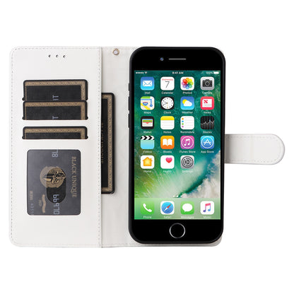 iPhone 8 Plus / 7 Plus Diamond Lattice Leather Flip Phone Case - Durable and Convenient Holder with Precision Cutouts