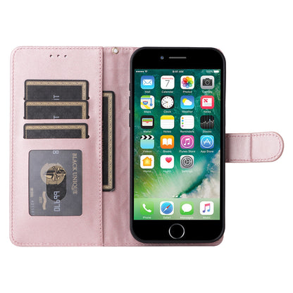 iPhone 8 Plus / 7 Plus Diamond Lattice Leather Flip Phone Case - Durable and Convenient Holder with Precision Cutouts