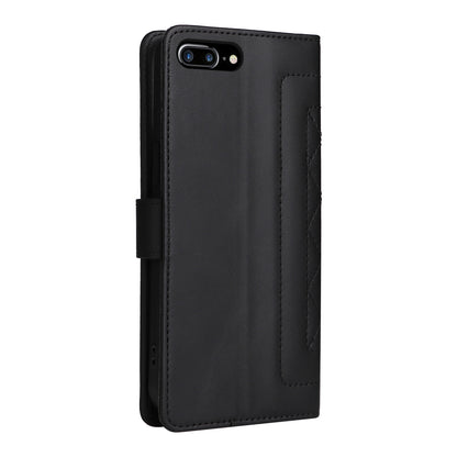 iPhone 8 Plus / 7 Plus Diamond Lattice Leather Flip Phone Case - Durable and Convenient Holder with Precision Cutouts