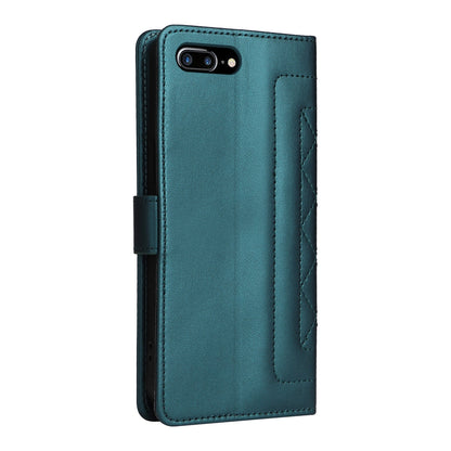 iPhone 8 Plus / 7 Plus Diamond Lattice Leather Flip Phone Case - Durable and Convenient Holder with Precision Cutouts