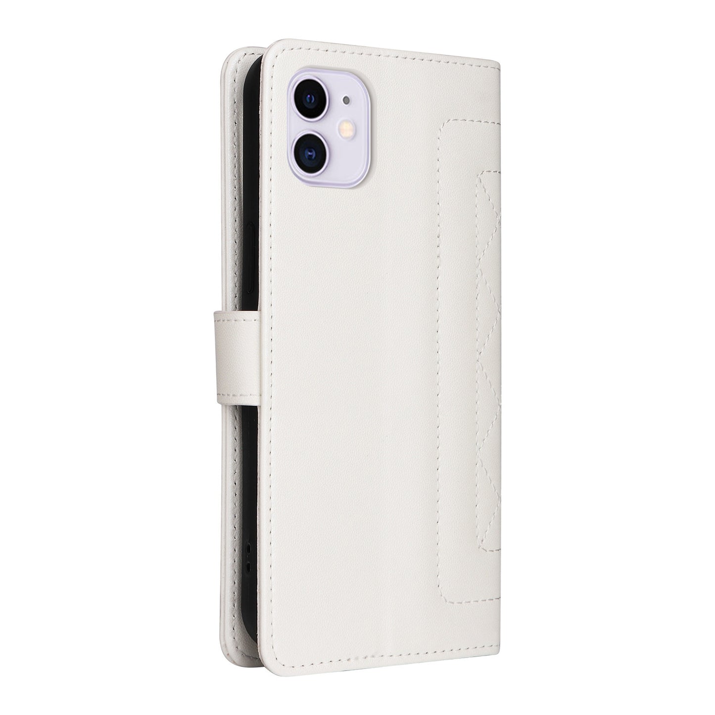iPhone 11 Diamond Lattice Leather Flip Phone Case - Durable and Convenient Holder with Precision Cutouts