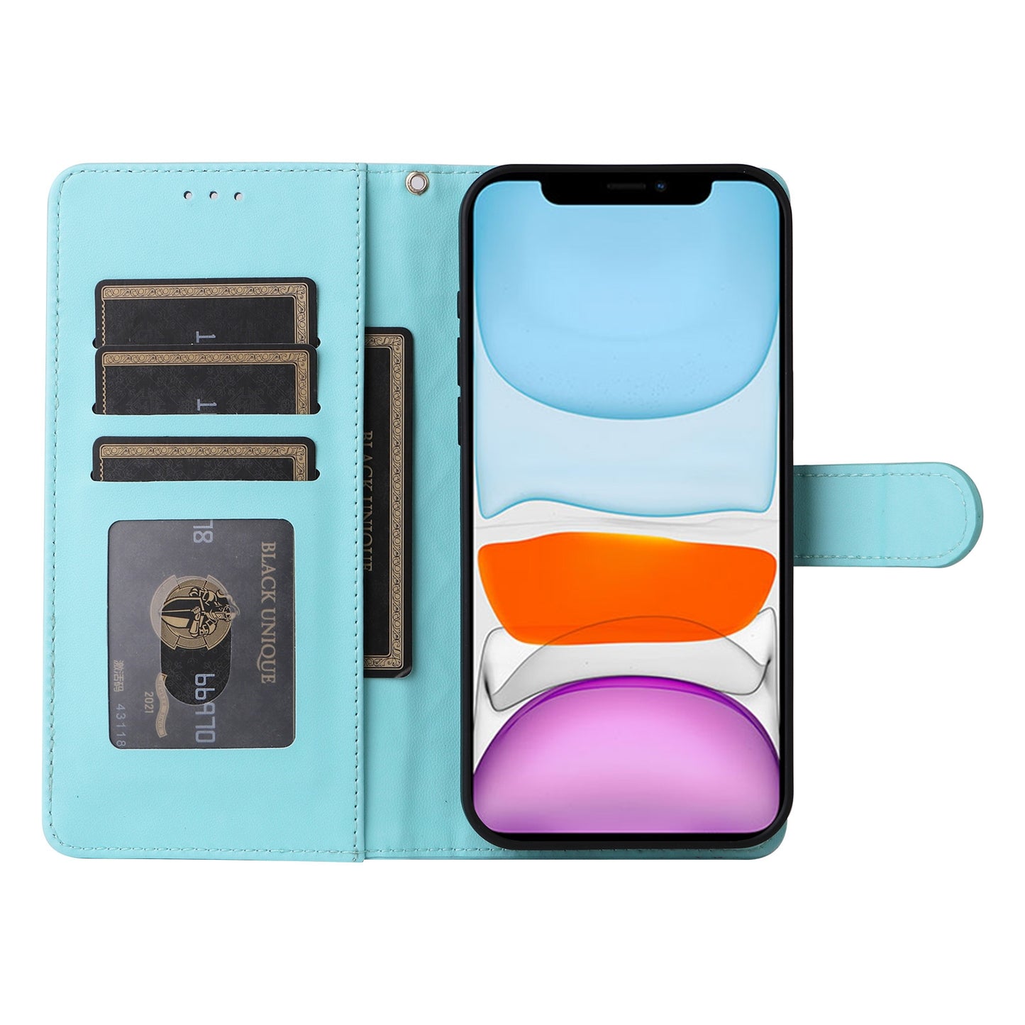 iPhone 11 Diamond Lattice Leather Flip Phone Case - Durable and Convenient Holder with Precision Cutouts