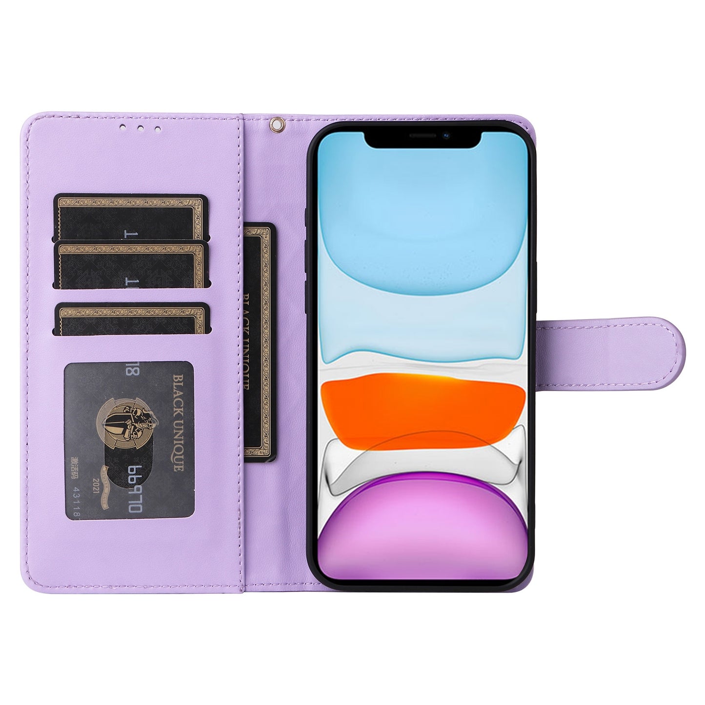 iPhone 11 Diamond Lattice Leather Flip Phone Case - Durable and Convenient Holder with Precision Cutouts
