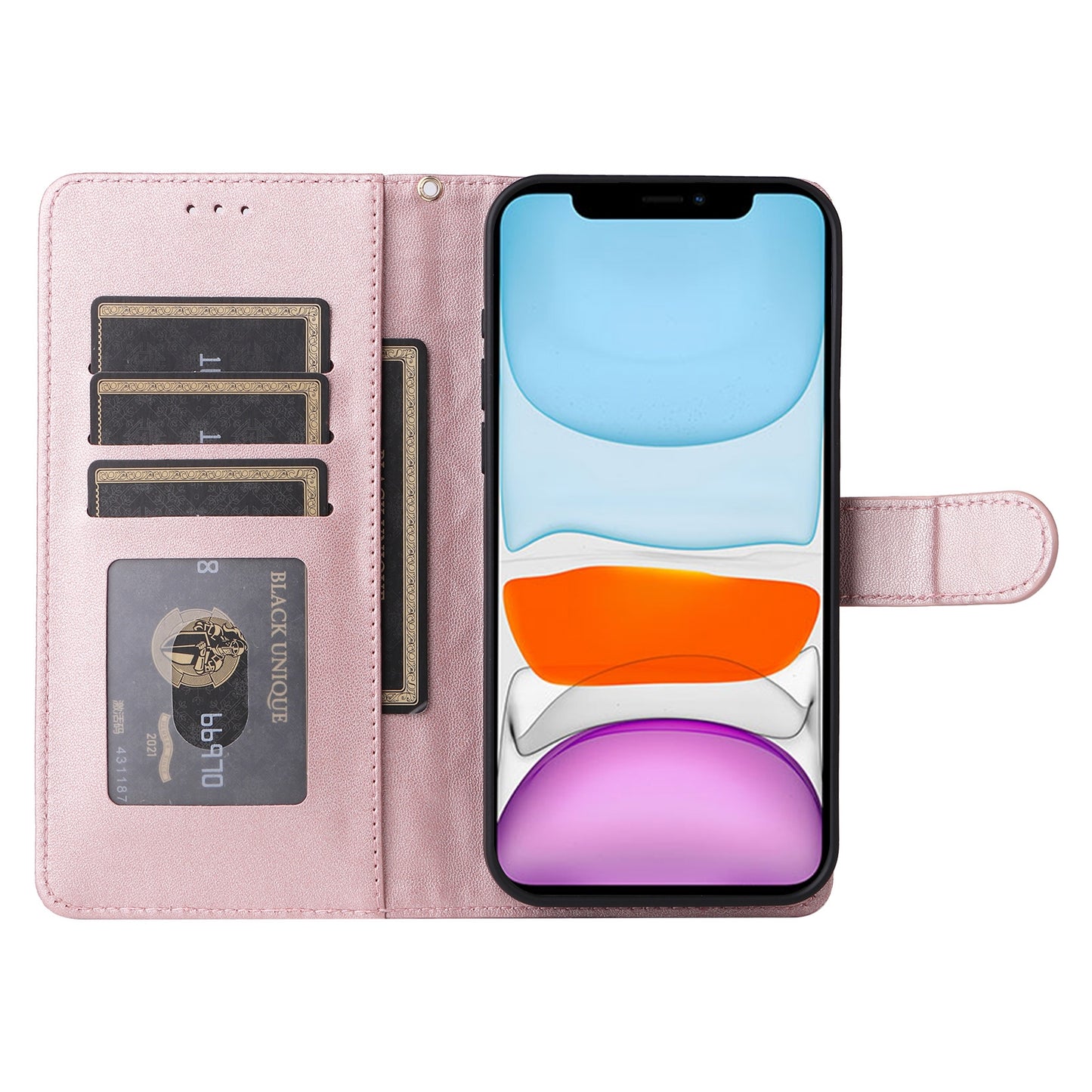 iPhone 11 Diamond Lattice Leather Flip Phone Case - Durable and Convenient Holder with Precision Cutouts