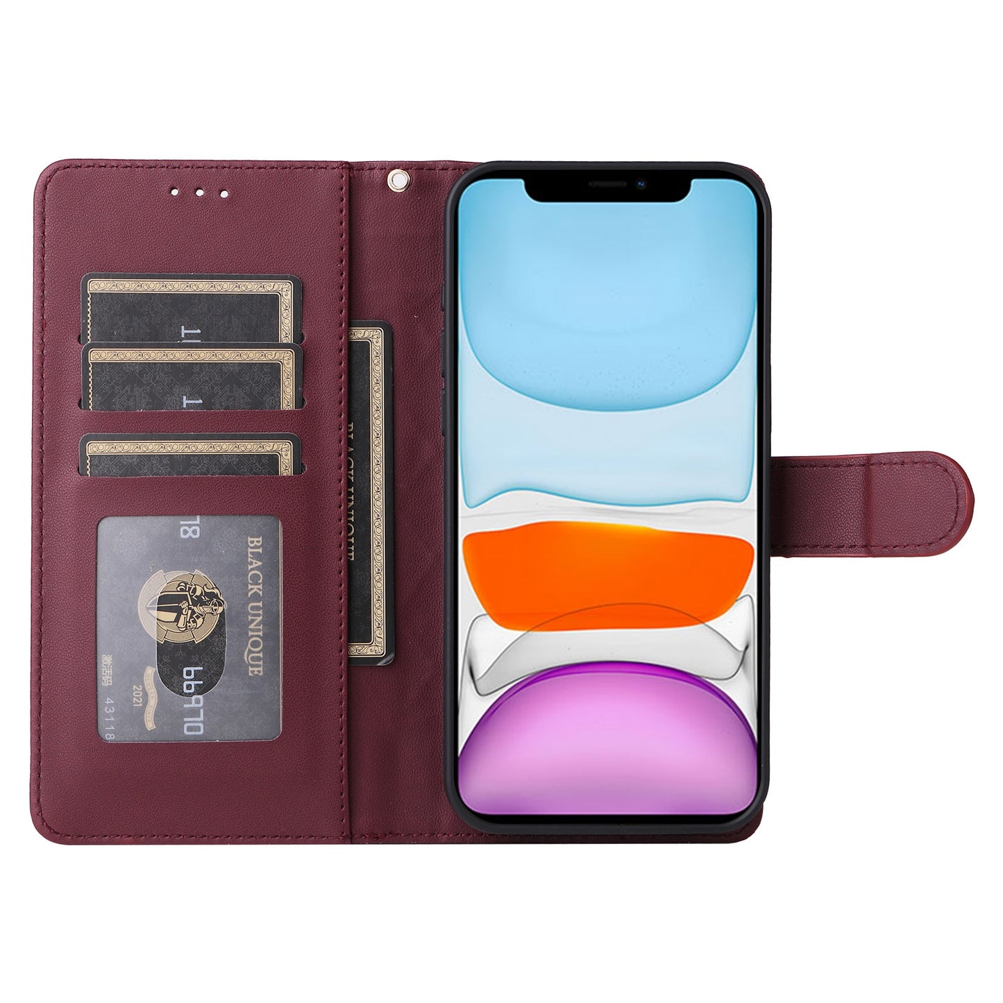 iPhone 11 Diamond Lattice Leather Flip Phone Case - Durable and Convenient Holder with Precision Cutouts