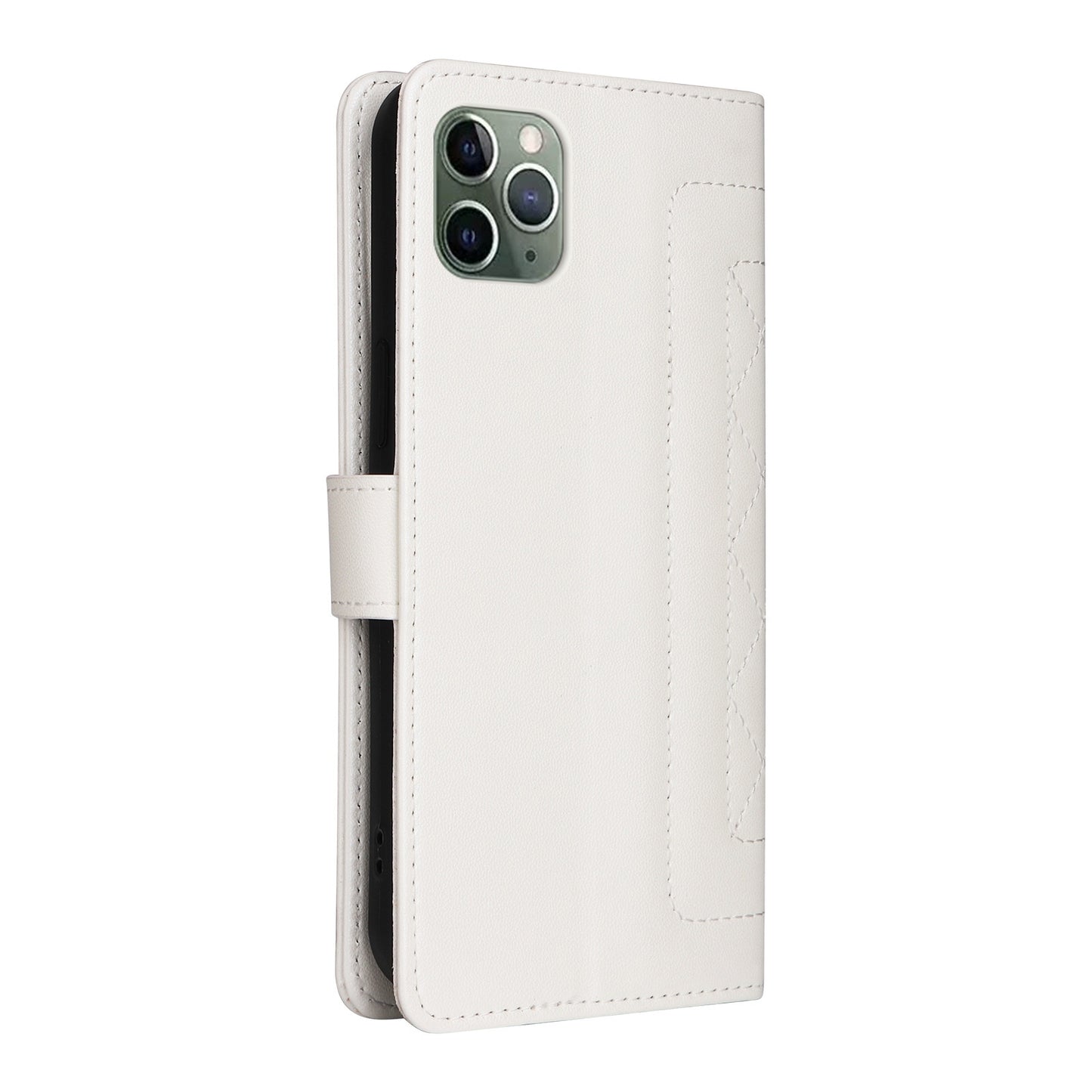 iPhone 11 Pro Diamond Lattice Leather Flip Phone Case - Durable and Convenient Holder with Precision Cutouts