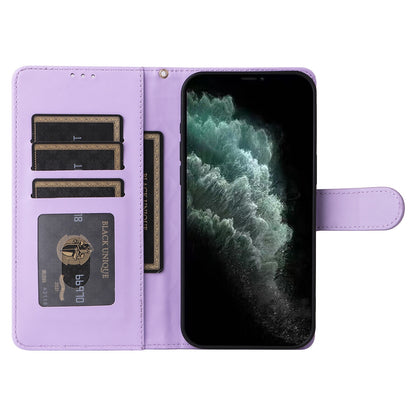 iPhone 11 Pro Diamond Lattice Leather Flip Phone Case - Durable and Convenient Holder with Precision Cutouts