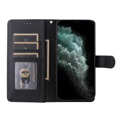 iPhone 11 Pro Diamond Lattice Leather Flip Phone Case - Durable and Convenient Holder with Precision Cutouts