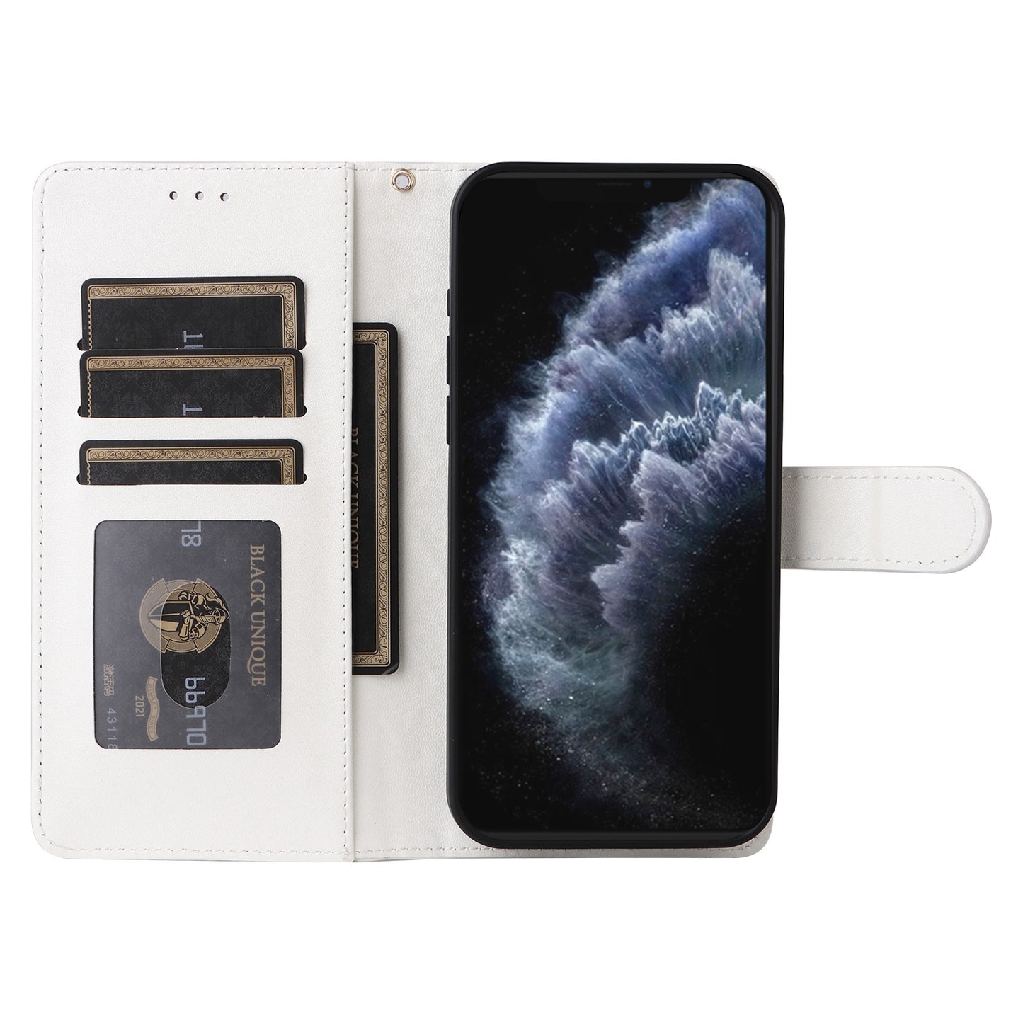 iPhone 11 Pro Max Diamond Lattice Leather Flip Phone Case - Durable and Convenient Holder with Precision Cutouts