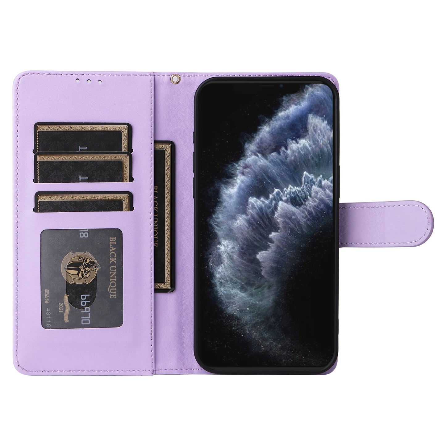 iPhone 11 Pro Max Diamond Lattice Leather Flip Phone Case - Durable and Convenient Holder with Precision Cutouts