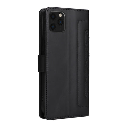 iPhone 11 Pro Max Diamond Lattice Leather Flip Phone Case - Durable and Convenient Holder with Precision Cutouts