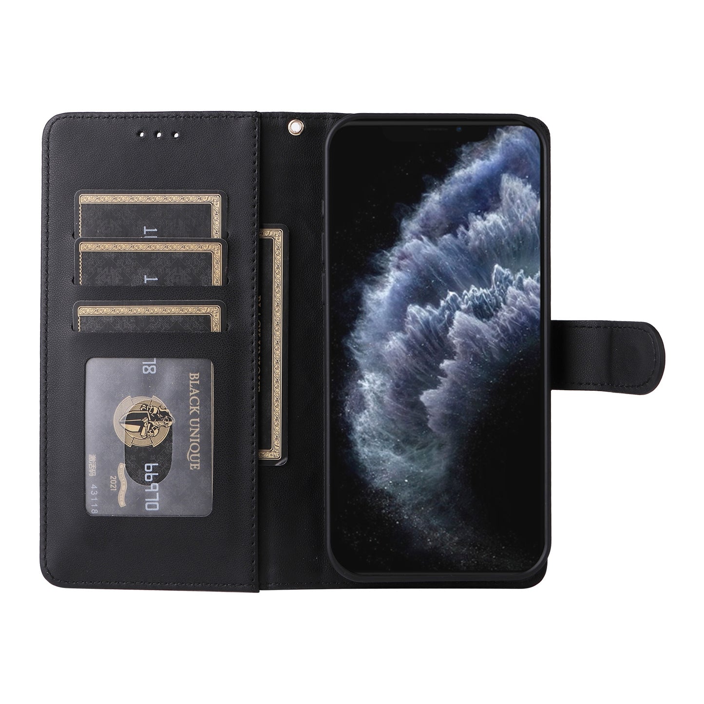 iPhone 11 Pro Max Diamond Lattice Leather Flip Phone Case - Durable and Convenient Holder with Precision Cutouts