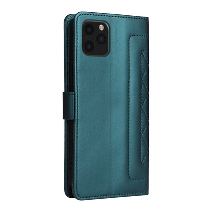 iPhone 11 Pro Max Diamond Lattice Leather Flip Phone Case - Durable and Convenient Holder with Precision Cutouts
