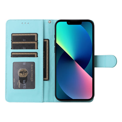 iPhone 13 Diamond Lattice Leather Flip Phone Case - Durable and Convenient Holder with Precision Cutouts