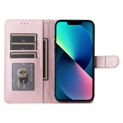 iPhone 13 Diamond Lattice Leather Flip Phone Case - Durable and Convenient Holder with Precision Cutouts