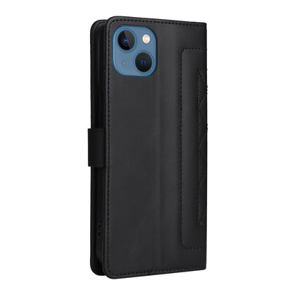 iPhone 13 Diamond Lattice Leather Flip Phone Case - Durable and Convenient Holder with Precision Cutouts