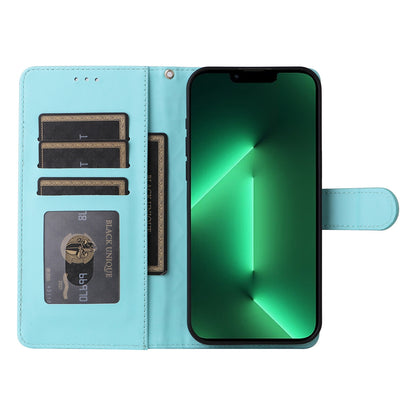 iPhone 13 Pro Diamond Lattice Leather Flip Phone Case - Durable and Convenient Holder with Precision Cutouts