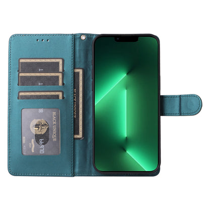 iPhone 13 Pro Diamond Lattice Leather Flip Phone Case - Durable and Convenient Holder with Precision Cutouts