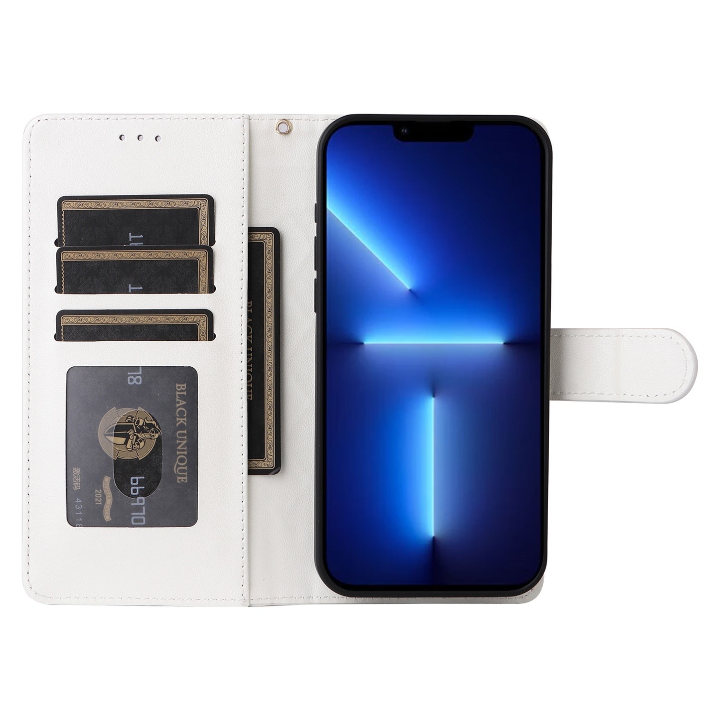 iPhone 13 Pro Max Diamond Lattice Leather Flip Phone Case - Durable and Convenient Holder with Precision Cutouts