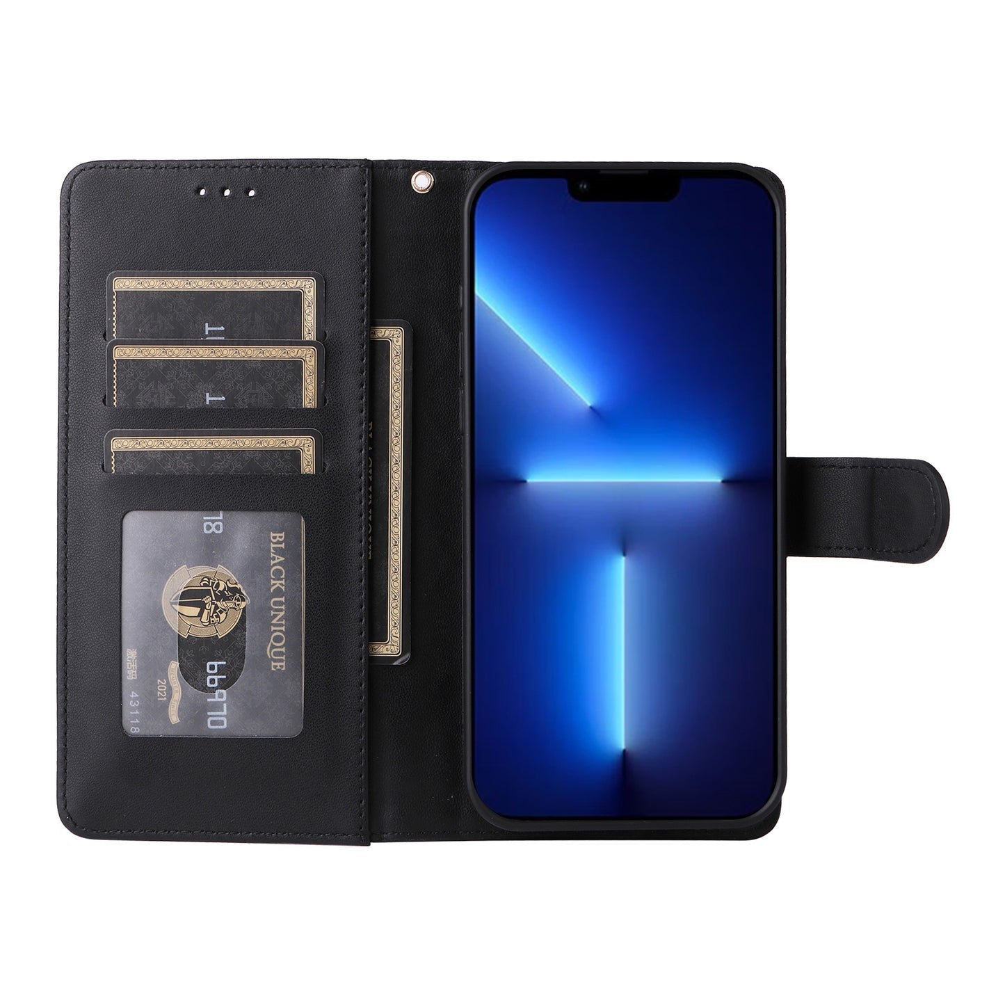 iPhone 13 Pro Max Diamond Lattice Leather Flip Phone Case - Durable and Convenient Holder with Precision Cutouts