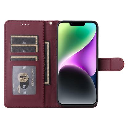 iPhone 14 Diamond Lattice Leather Flip Phone Case - Durable and Convenient Holder with Precision Cutouts