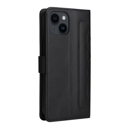 iPhone 14 Diamond Lattice Leather Flip Phone Case - Durable and Convenient Holder with Precision Cutouts