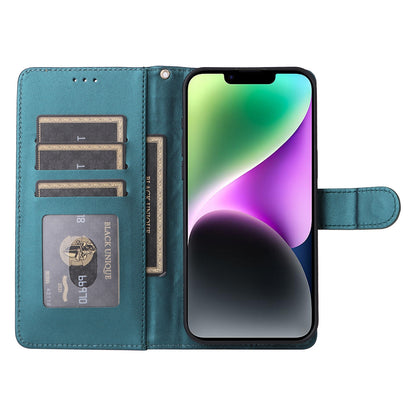 iPhone 14 Diamond Lattice Leather Flip Phone Case - Durable and Convenient Holder with Precision Cutouts