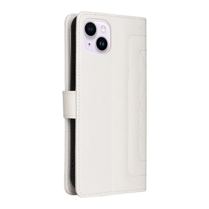 iPhone 14 Plus Diamond Lattice Leather Flip Phone Case - Durable and Convenient Holder with Precision Cutouts