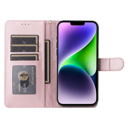 iPhone 14 Plus Diamond Lattice Leather Flip Phone Case - Durable and Convenient Holder with Precision Cutouts