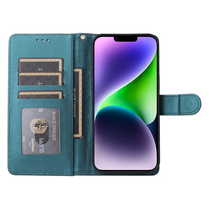 iPhone 14 Plus Diamond Lattice Leather Flip Phone Case - Durable and Convenient Holder with Precision Cutouts