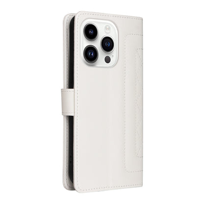 iPhone 14 Pro Diamond Lattice Leather Flip Phone Case - Durable and Convenient Holder with Precision Cutouts
