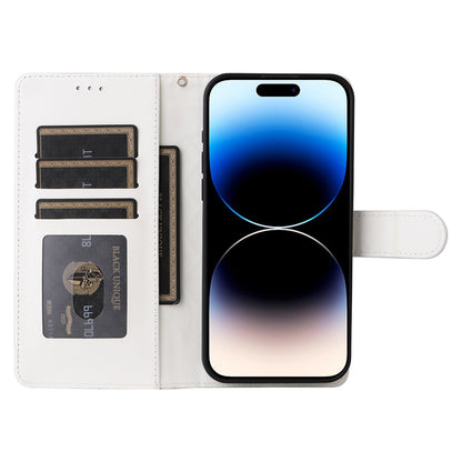 iPhone 14 Pro Diamond Lattice Leather Flip Phone Case - Durable and Convenient Holder with Precision Cutouts